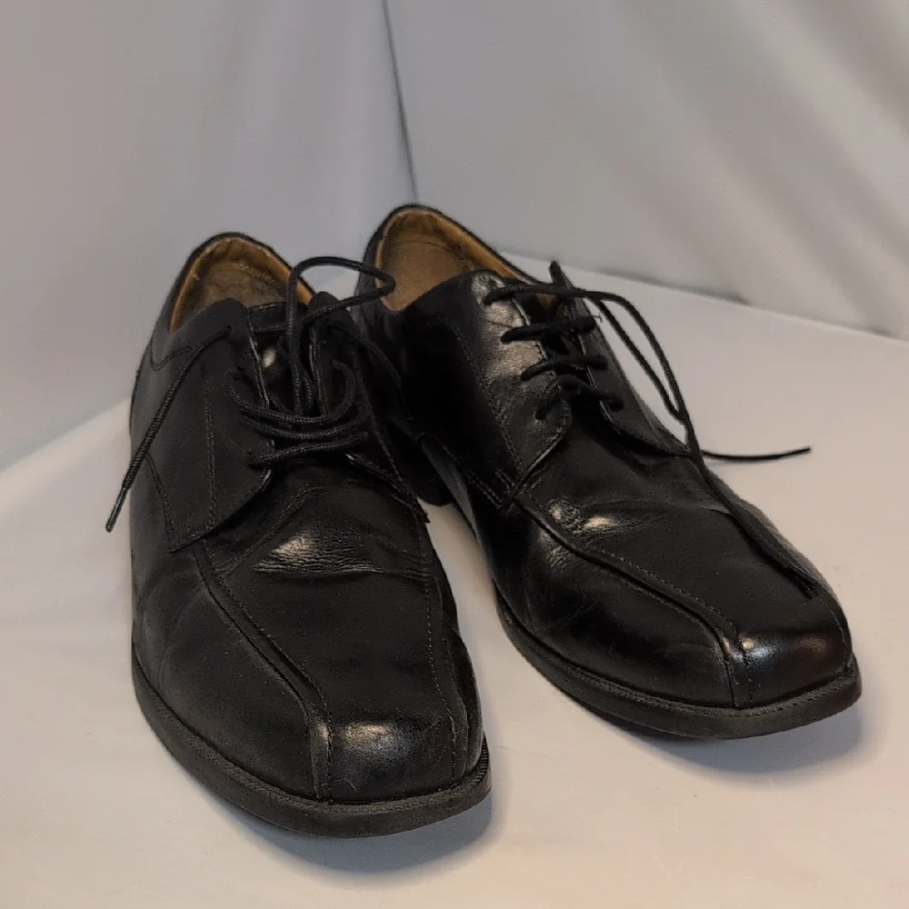 Clarks Beeston Stride Black Leather Oxford Shoes Size 13M